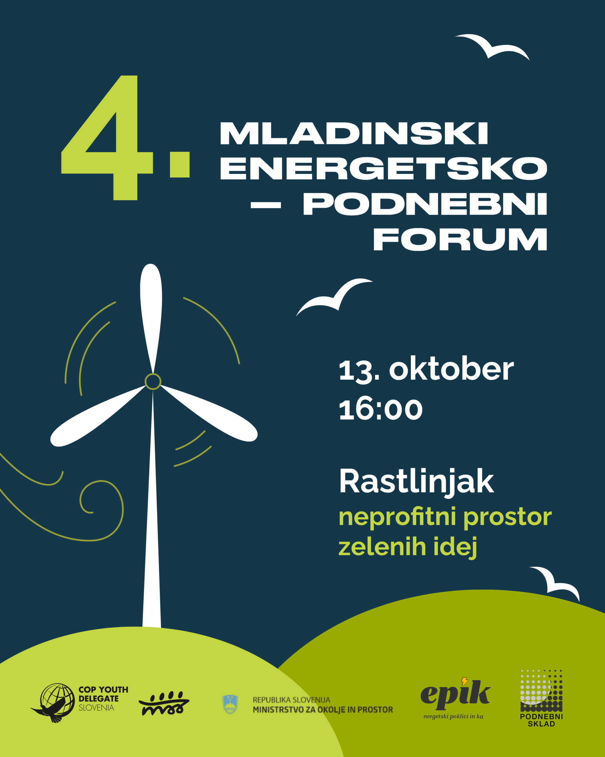Grafika: Najava 4. mladinski energetsko-podnebni forum (Grafika: MSS)