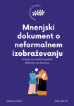 Mnenjski dokument o neformalnem izobraževanju (2025) (Naslovnica)