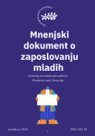 Mnenjski dokument o zaposlovanju mladih (2025) (Naslovnica)